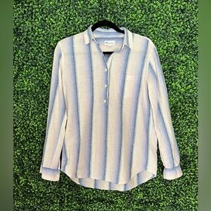 GAP Sunset Striped Linen Top